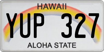 HI license plate YUP327