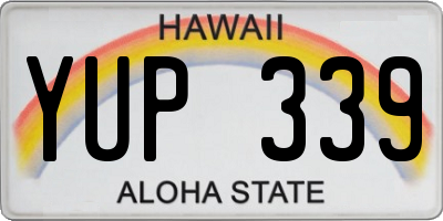 HI license plate YUP339