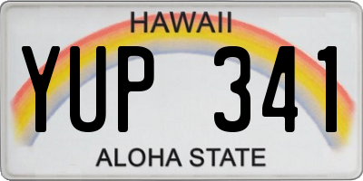 HI license plate YUP341