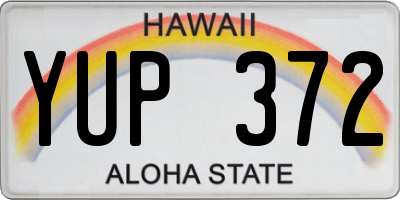 HI license plate YUP372