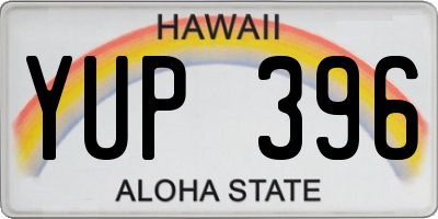 HI license plate YUP396