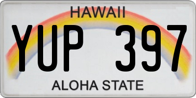 HI license plate YUP397