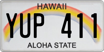 HI license plate YUP411