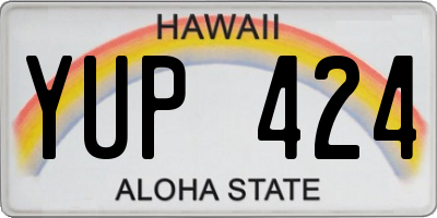 HI license plate YUP424