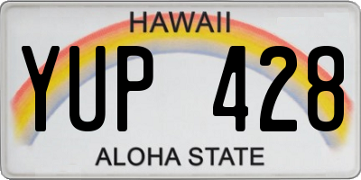 HI license plate YUP428