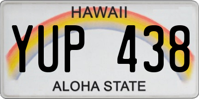 HI license plate YUP438