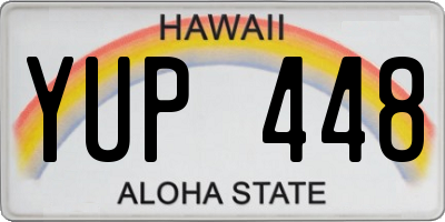 HI license plate YUP448