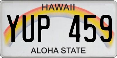 HI license plate YUP459