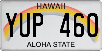 HI license plate YUP460