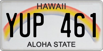HI license plate YUP461