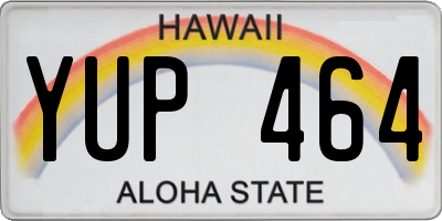 HI license plate YUP464