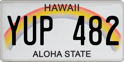 HI license plate YUP482