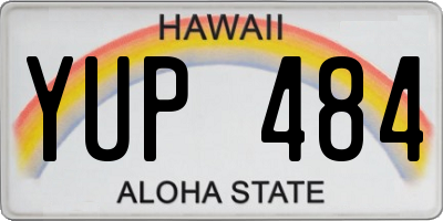 HI license plate YUP484