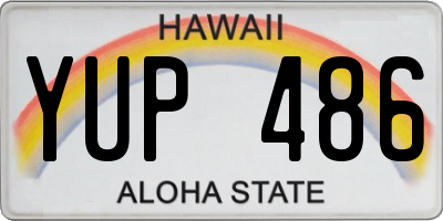 HI license plate YUP486