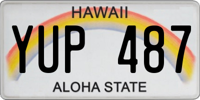HI license plate YUP487