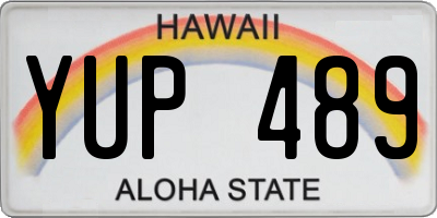 HI license plate YUP489