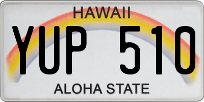 HI license plate YUP510