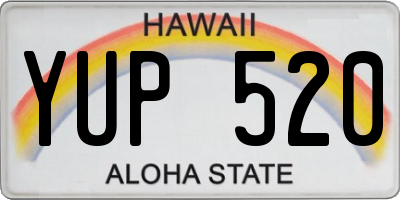 HI license plate YUP520
