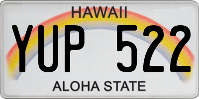 HI license plate YUP522