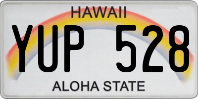 HI license plate YUP528