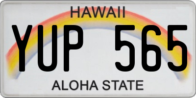 HI license plate YUP565