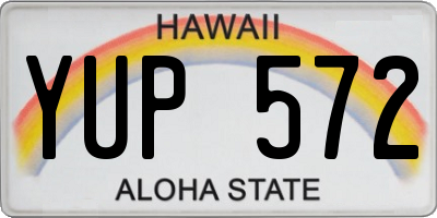 HI license plate YUP572