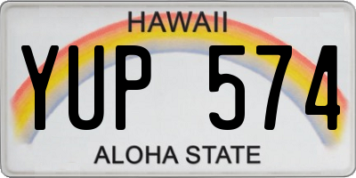 HI license plate YUP574