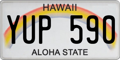 HI license plate YUP590