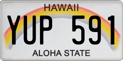 HI license plate YUP591