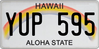 HI license plate YUP595