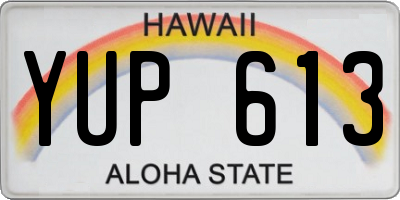 HI license plate YUP613