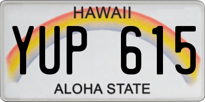 HI license plate YUP615