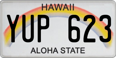 HI license plate YUP623