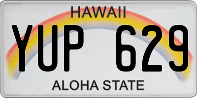 HI license plate YUP629