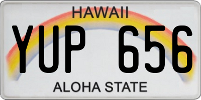 HI license plate YUP656