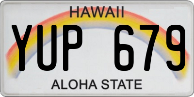 HI license plate YUP679