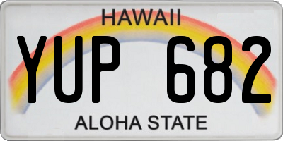 HI license plate YUP682
