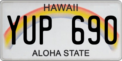HI license plate YUP690