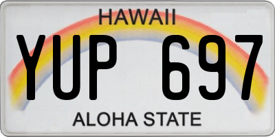 HI license plate YUP697