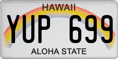 HI license plate YUP699