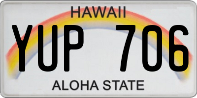 HI license plate YUP706