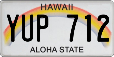 HI license plate YUP712