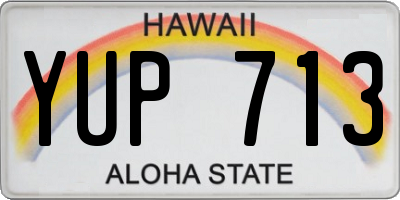 HI license plate YUP713