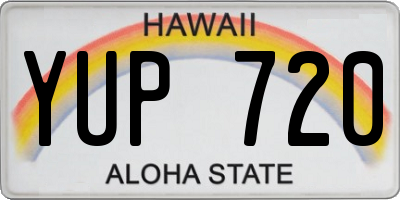 HI license plate YUP720