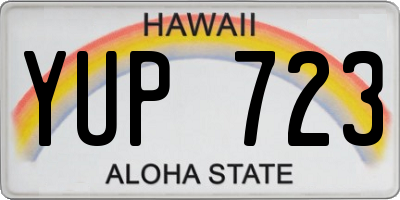 HI license plate YUP723