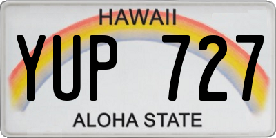 HI license plate YUP727