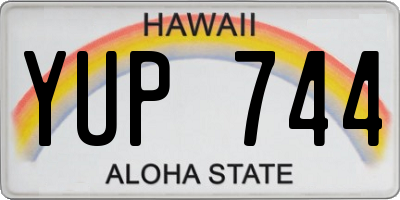 HI license plate YUP744