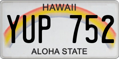 HI license plate YUP752