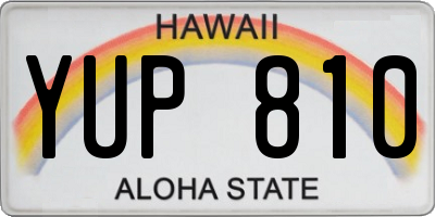 HI license plate YUP810
