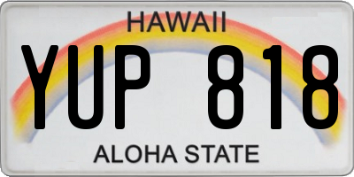 HI license plate YUP818